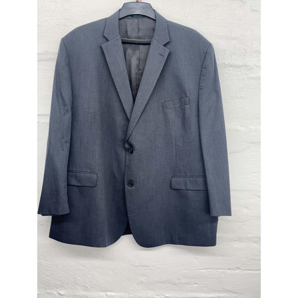 Lauren Ralph Lauren Mens Blazer 52R Blue/ Grey Wool 2 Button Coat Professional